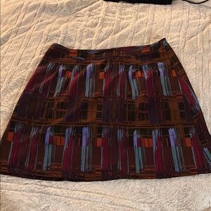 Lane Bryant Red and Blue Mini A-line Skirt for Casual